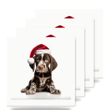 Pointer Puppy ceramic coasters set of 4
