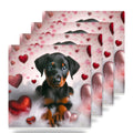 Doberman Pinscher ceramic coasters set of 4