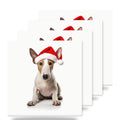 Miniature Bull Terrier ceramic coasters set of 4