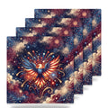 July 4th Fireworks ceramic coasters set of 4