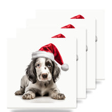 English Setter Puppy ceramic coasters set of 4