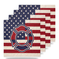 Firefighter Maltese Flag ceramic coasters set of 4