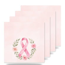 Breast Cancer Ribbon ceramic coasters set of 4