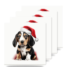 Treeing Walker Coonhound Puppy Drawing ceramic coasters set of 4