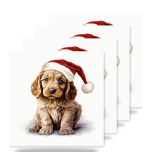 Cocker Spaniel Puppy Drawing Design ceramic coasters set of 4