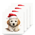 Great Pyrenees Puppy Drawing ceramic coasters set of 4