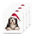 Polish Lowland Sheepdog ceramic coasters set of 4