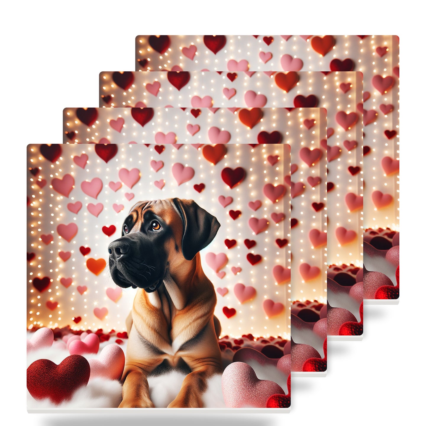 Great Dane ceramic coasters set of 4