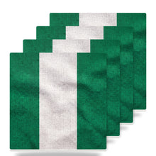 Nigeria Flag Pride ceramic coasters set of 4