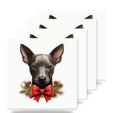 Xoloitzcuintli Puppy Drawing ceramic coasters set of 4