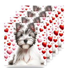 Biewer Terrier ceramic coasters set of 4