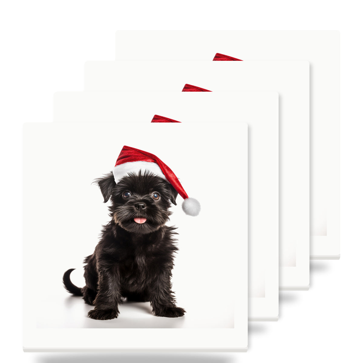 Affenpinscher Puppy ceramic coasters set of 4