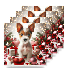 Russell Terrier ceramic coasters set of 4