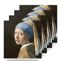 Girl With A Pearl Earring ceramic coasters set of 4