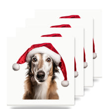 Borzoi ceramic coasters set of 4