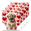 Leonberger ceramic coasters set of 4