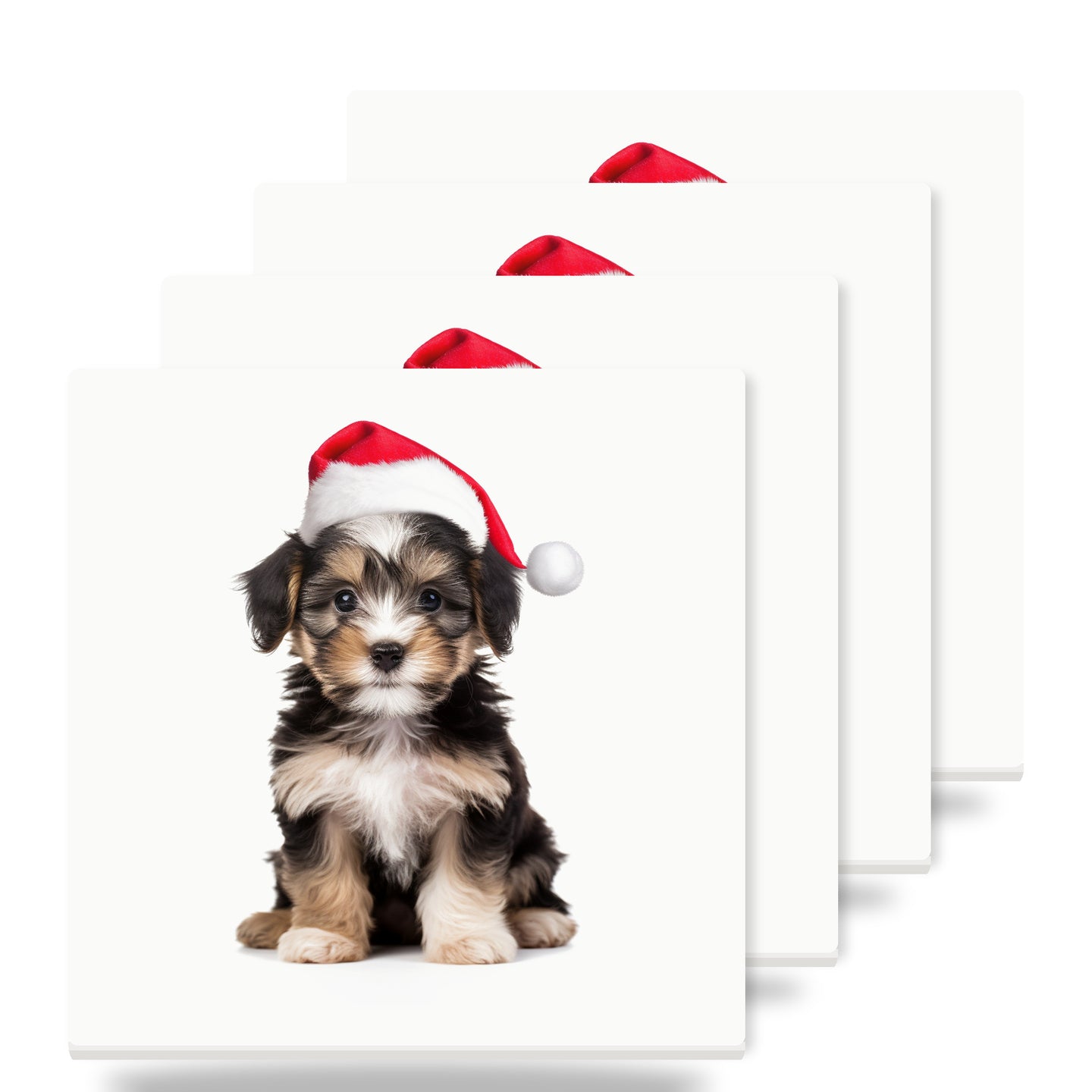 Löwchen Puppy ceramic coasters set of 4