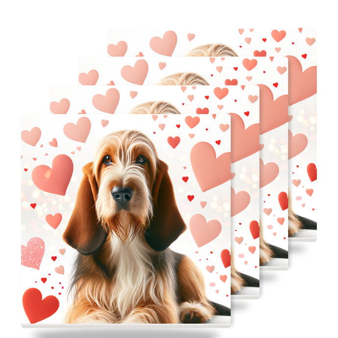 Otterhound ceramic coasters set of 4