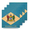Delaware State Flag ceramic coasters set of 4