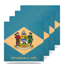 Delaware State Flag ceramic coasters set of 4