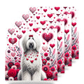 Old English Sheepdog ceramic coasters set of 4