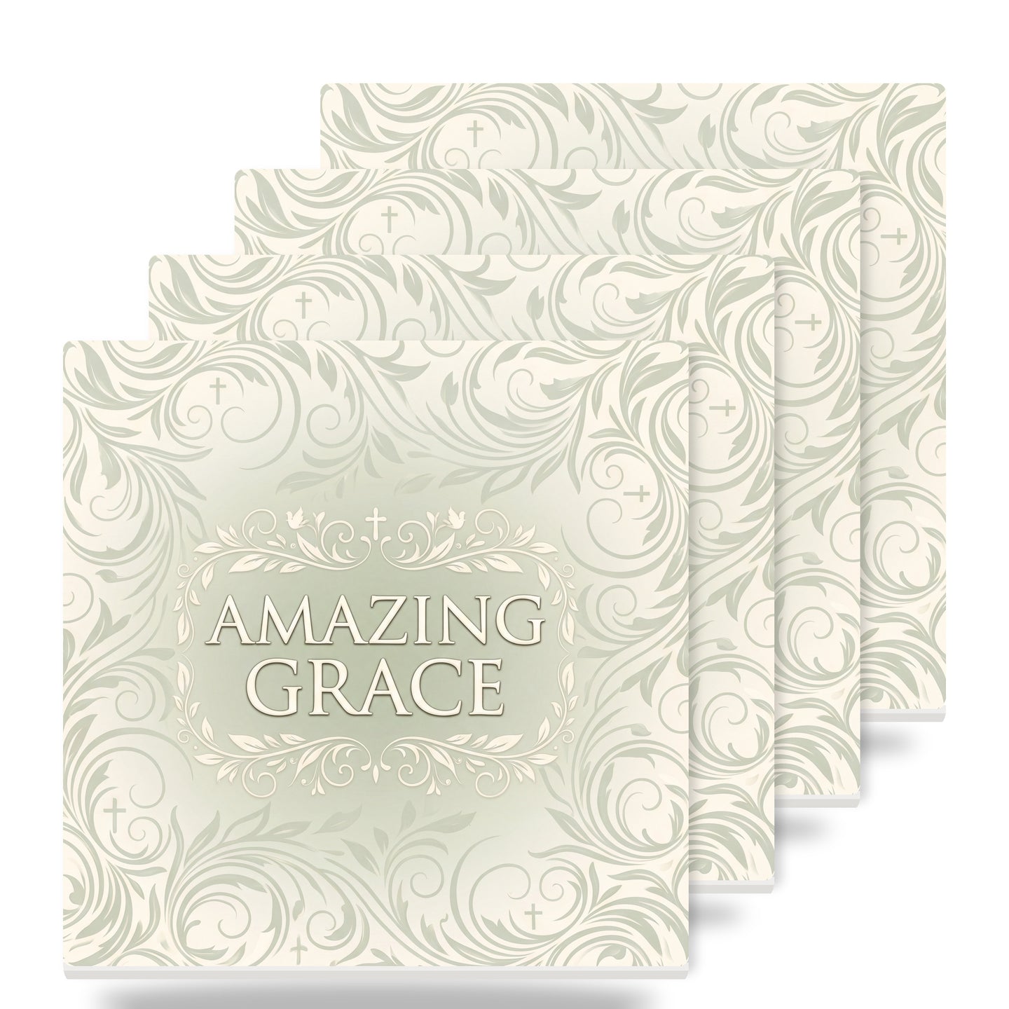 Amazing Grace ceramic coasters set of 4