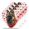 Belgian Tervuren ceramic coasters set of 4