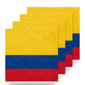 Colombia Flag Pride ceramic coasters set of 4