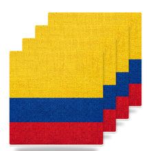 Colombia Flag Pride ceramic coasters set of 4