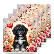 Portuguese Water Dog ceramic coasters set of 4