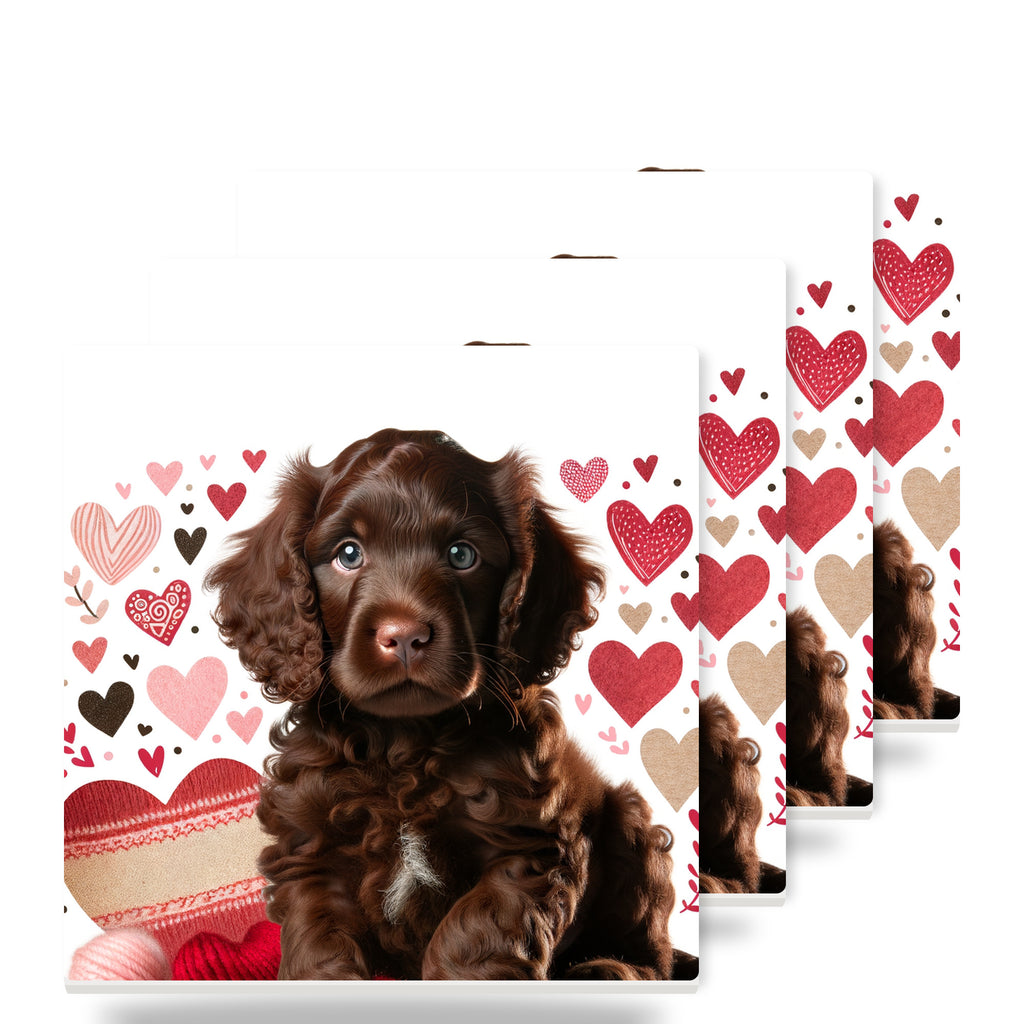 Boykin Spaniel ceramic coasters set of 4