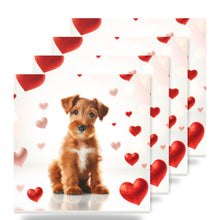Irish Terrier ceramic coasters set of 4