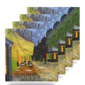 Cafe Terrace At Night ceramic coasters set of 4