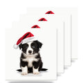 Border Collie Puppy ceramic coasters set of 4