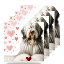 Old English Sheepdog ceramic coasters set of 4