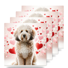 Goldendoodle ceramic coasters set of 4