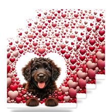Portuguese Water Dog ceramic coasters set of 4