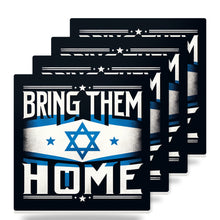 Blue Star Banner ceramic coasters set of 4
