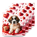 Saint Bernard ceramic coasters set of 4
