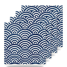 Ukiyo-e Wave Pattern ceramic coasters set of 4