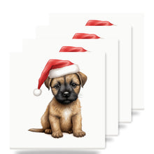 Border Terrier Puppy Drawing ceramic coasters set of 4