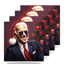 Festive Aviator Santa ceramic coasters set of 4