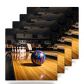 Bowling ceramic coasters set of 4