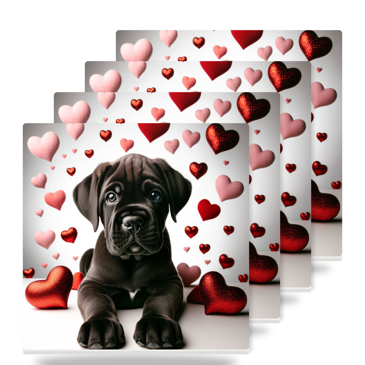 Cane Corso ceramic coasters set of 4