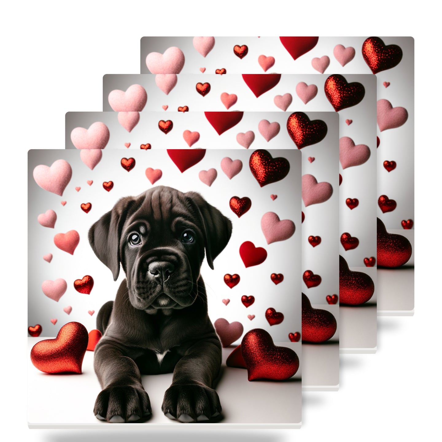 Cane Corso ceramic coasters set of 4