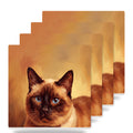 Siamese Cat Portrait ceramic coasters set of 4