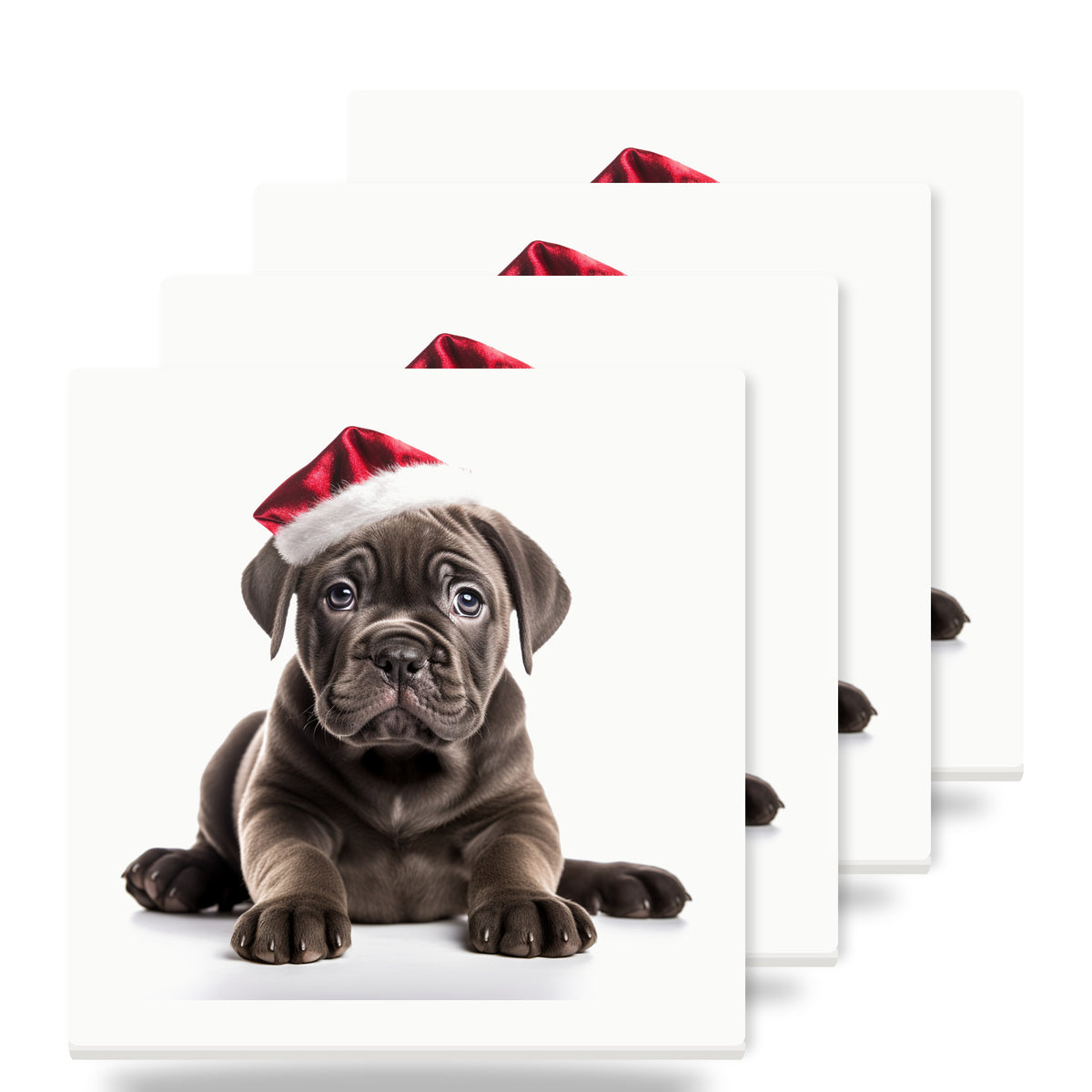 Cane Corso Puppy ceramic coasters set of 4