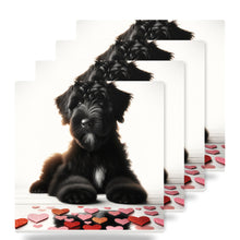 Giant Schnauzer ceramic coasters set of 4