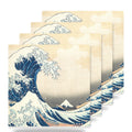 Great Wave ceramic coasters set of 4