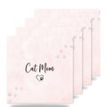 Cat Mom Heart Paw ceramic coasters set of 4